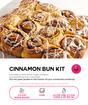 Get ready to bake some sugar and  spice and everything nice memories. It also includes the base ingredients of water, eggs, and oil.