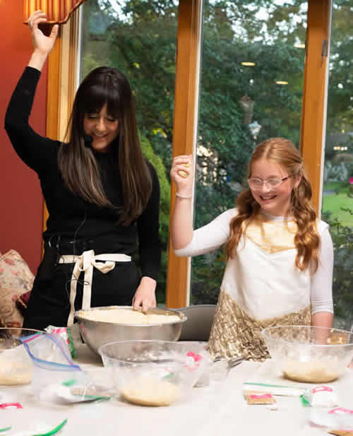 Giti and a group throwing flour. To see more images from actual workshops see our Gallery page.